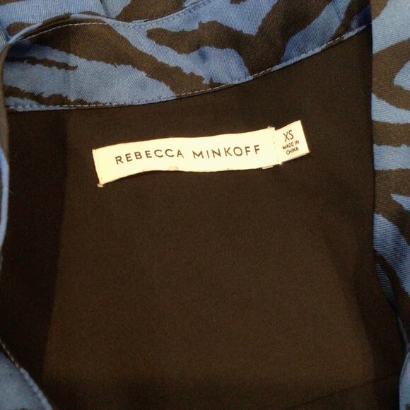 REBECCA MINKOFF Ollie Dress in Blue Zebra size XS - Picture 6 of 7